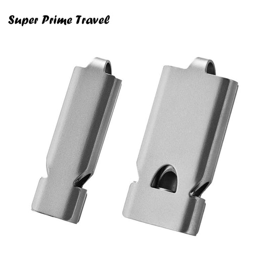 Three-Tube Titanium Alloy Outdoor Camping Survival Whistle Dual-Hole Sound Whistle Portable Tool edc Whistles