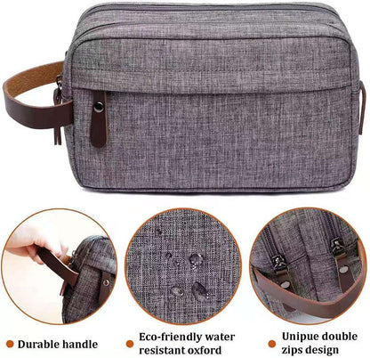 Men's Toiletry Makeup Bag Large Capacity Travel Waterproof Nylon Handheld Cosmetic Storage Bag