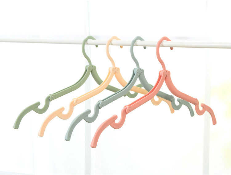 10 PCS Foldable Clothes Hanger for Home and Travel, Children's Hanger Multifunctional Convenient Travel Plastic Clothes Hanger Magic Hanger