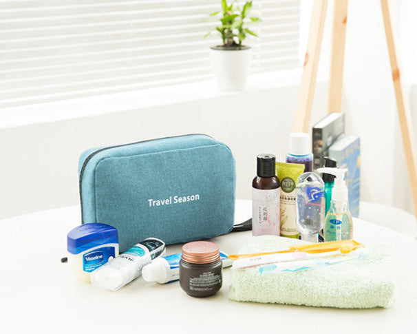 Portable Handheld Hook Wash Bag Cationic Large Capacity Cosmetic Storage Bag for Business Trips and Travel