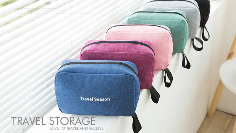 Portable Handheld Hook Wash Bag Cationic Large Capacity Cosmetic Storage Bag for Business Trips and Travel