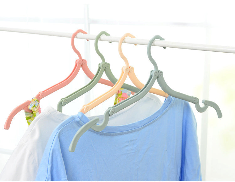 10 PCS Foldable Clothes Hanger for Home and Travel, Children's Hanger Multifunctional Convenient Travel Plastic Clothes Hanger Magic Hanger