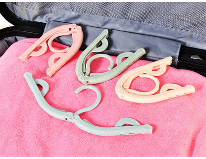 10 PCS Foldable Clothes Hanger for Home and Travel, Children's Hanger Multifunctional Convenient Travel Plastic Clothes Hanger Magic Hanger