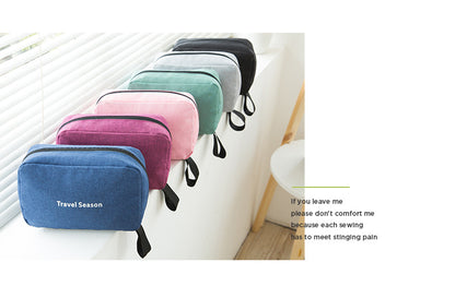 Portable Handheld Hook Wash Bag Cationic Large Capacity Cosmetic Storage Bag for Business Trips and Travel