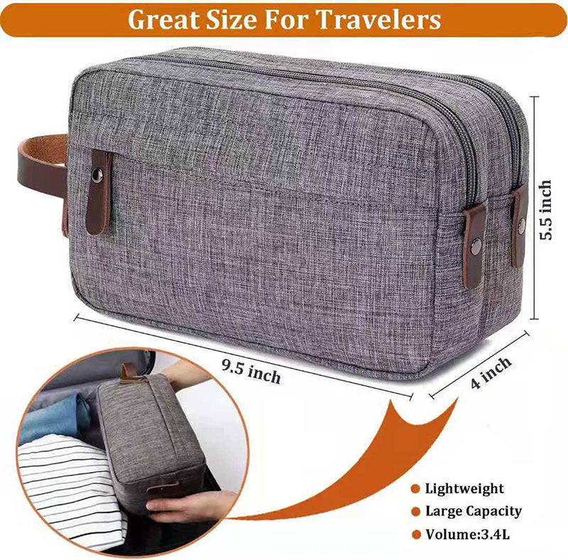 Men's Toiletry Makeup Bag Large Capacity Travel Waterproof Nylon Handheld Cosmetic Storage Bag