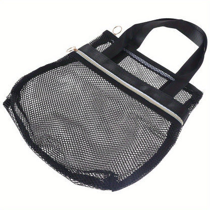 Portable Shower Handbag Transparent Mesh Makeup Bag Storage Bag Travel Toiletry Bag Mesh Beach Bag