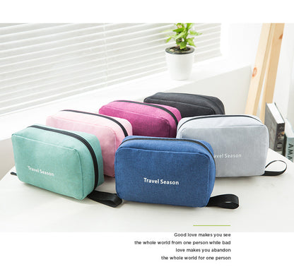 Portable Handheld Hook Wash Bag Cationic Large Capacity Cosmetic Storage Bag for Business Trips and Travel