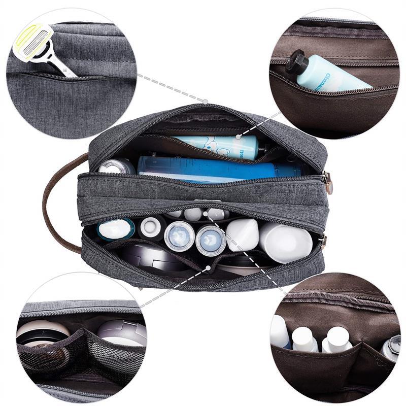 Men's Toiletry Makeup Bag Large Capacity Travel Waterproof Nylon Handheld Cosmetic Storage Bag