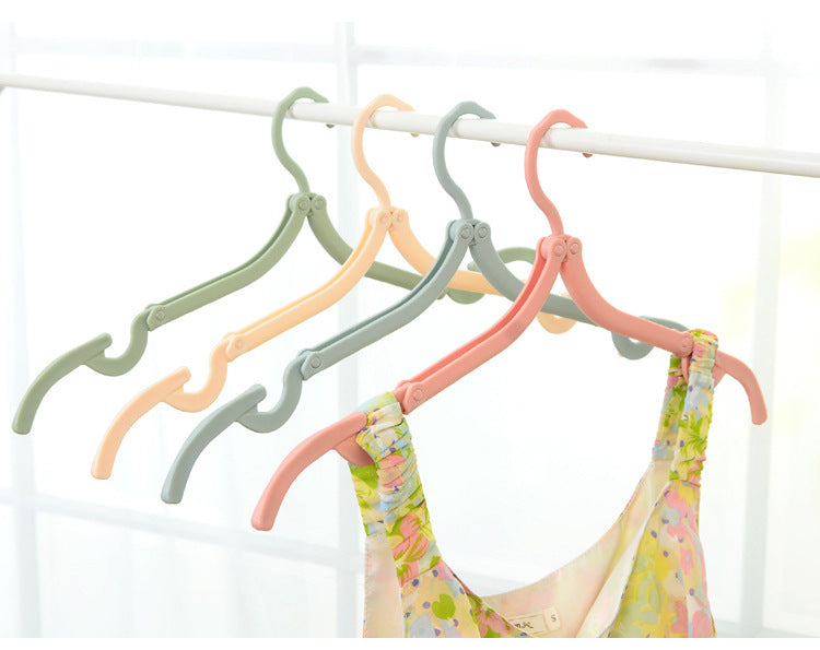 10 PCS Foldable Clothes Hanger for Home and Travel, Children's Hanger Multifunctional Convenient Travel Plastic Clothes Hanger Magic Hanger