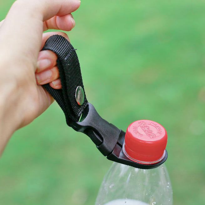 Outdoor Tactics Nylon Beverage Bottle Ribbon Hanging Multifunctional Climbing Button Carabiner Portable Water Bottle Hanging Buckle Mineral Water Clipped Button