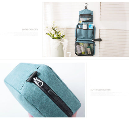 Portable Handheld Hook Wash Bag Cationic Large Capacity Cosmetic Storage Bag for Business Trips and Travel