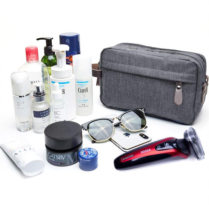 Men's Toiletry Makeup Bag Large Capacity Travel Waterproof Nylon Handheld Cosmetic Storage Bag