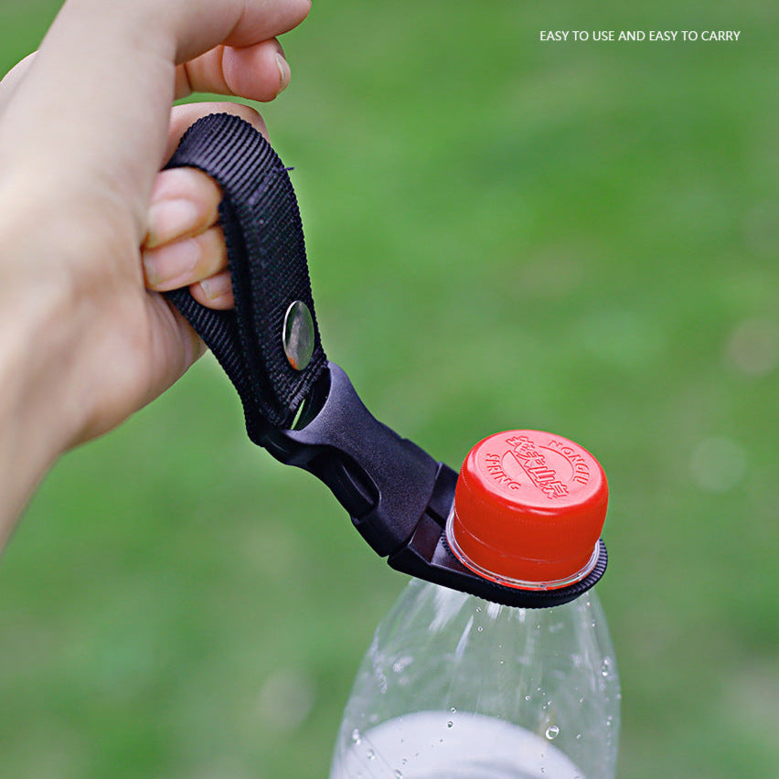 Outdoor Tactics Nylon Beverage Bottle Ribbon Hanging Multifunctional Climbing Button Carabiner Portable Water Bottle Hanging Buckle Mineral Water Clipped Button