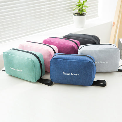 Portable Handheld Hook Wash Bag Cationic Large Capacity Cosmetic Storage Bag for Business Trips and Travel