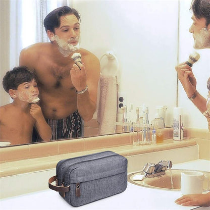 Men's Toiletry Makeup Bag Large Capacity Travel Waterproof Nylon Handheld Cosmetic Storage Bag