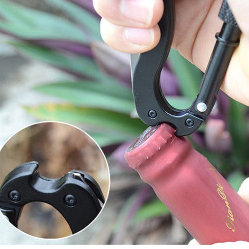 Multifunctional Carabiner Knife 5-in-1 Outdoor Quick Clip Knife Saw EDC Tools D Foldable Knife with Carabiner Clip