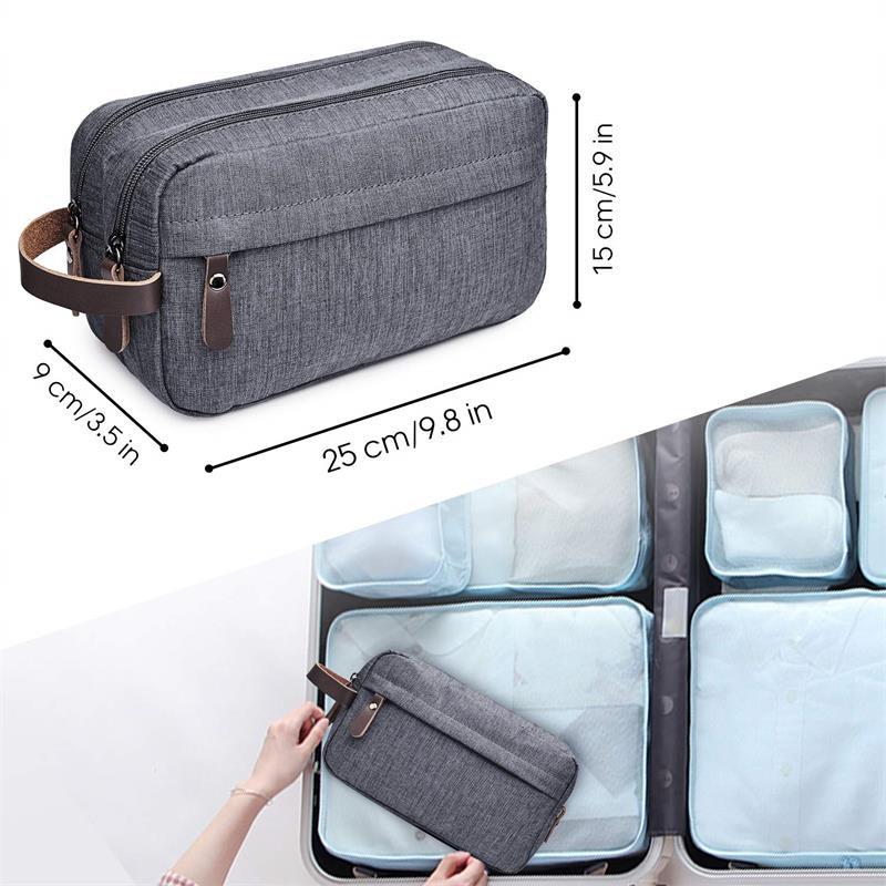 Men's Toiletry Makeup Bag Large Capacity Travel Waterproof Nylon Handheld Cosmetic Storage Bag