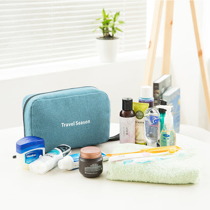 Portable Handheld Hook Wash Bag Cationic Large Capacity Cosmetic Storage Bag for Business Trips and Travel