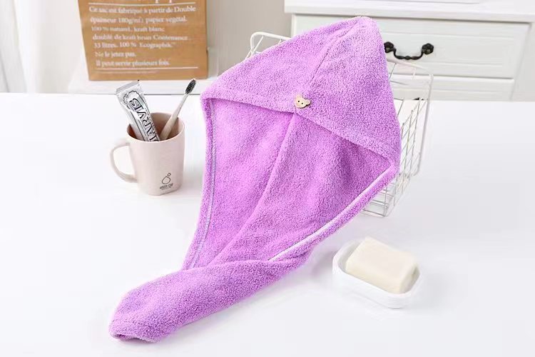 2 PCS Hair-Drying Towel Microfiber Coral Fleece Super Soft Absorbent Quick-Drying Towels Women's Household Thickened Dry Hair Towel